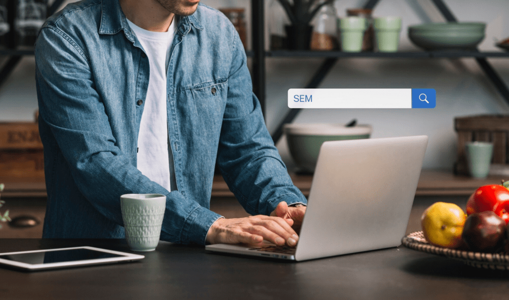 Man working on a laptop