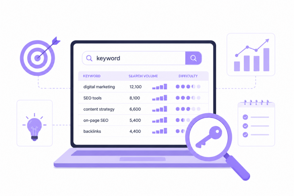 Conduct unique keyword research